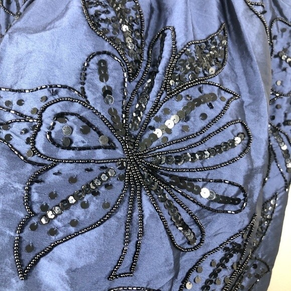 Adrianna Papell Beaded High Neckline Embellished Taffeta Mini Dress 6 AP1E200162 - Picture 8 of 13